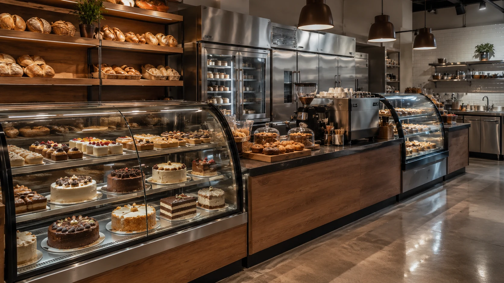 bakery and cafe display refrigeration equipment application