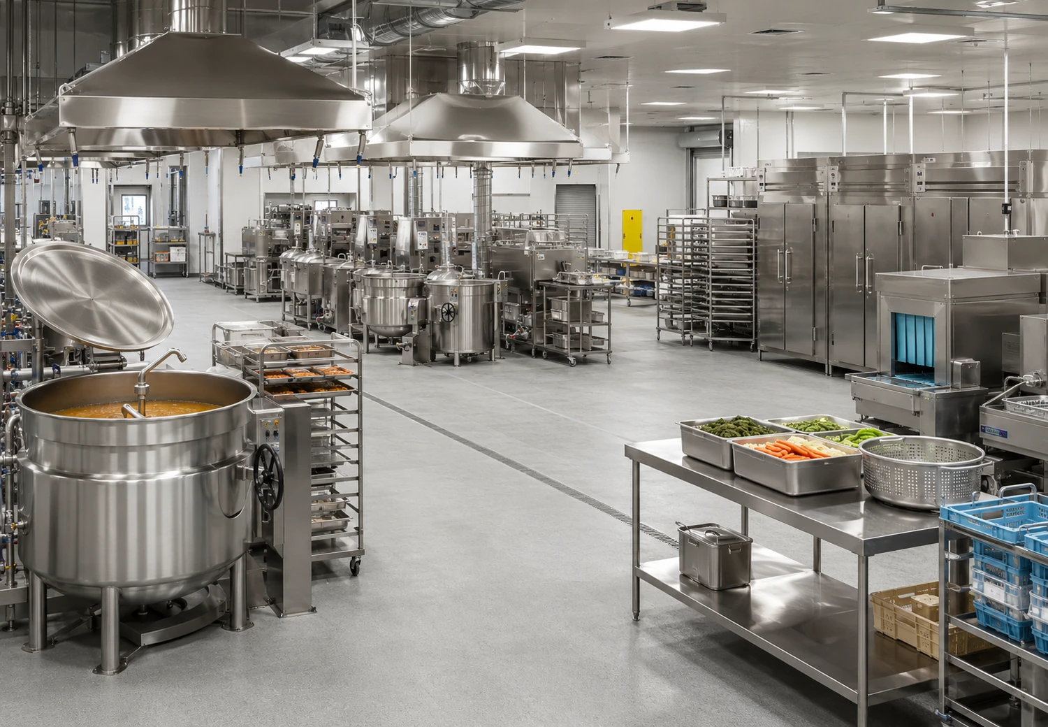 Central kitchen equipment for high volume food production