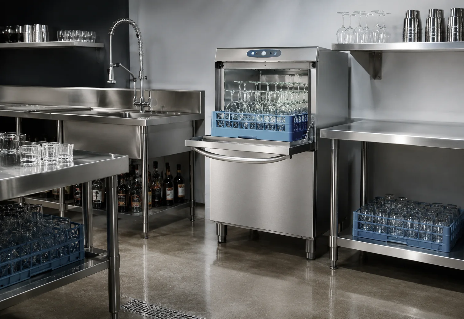 commercial glass washers for bars and cafés
