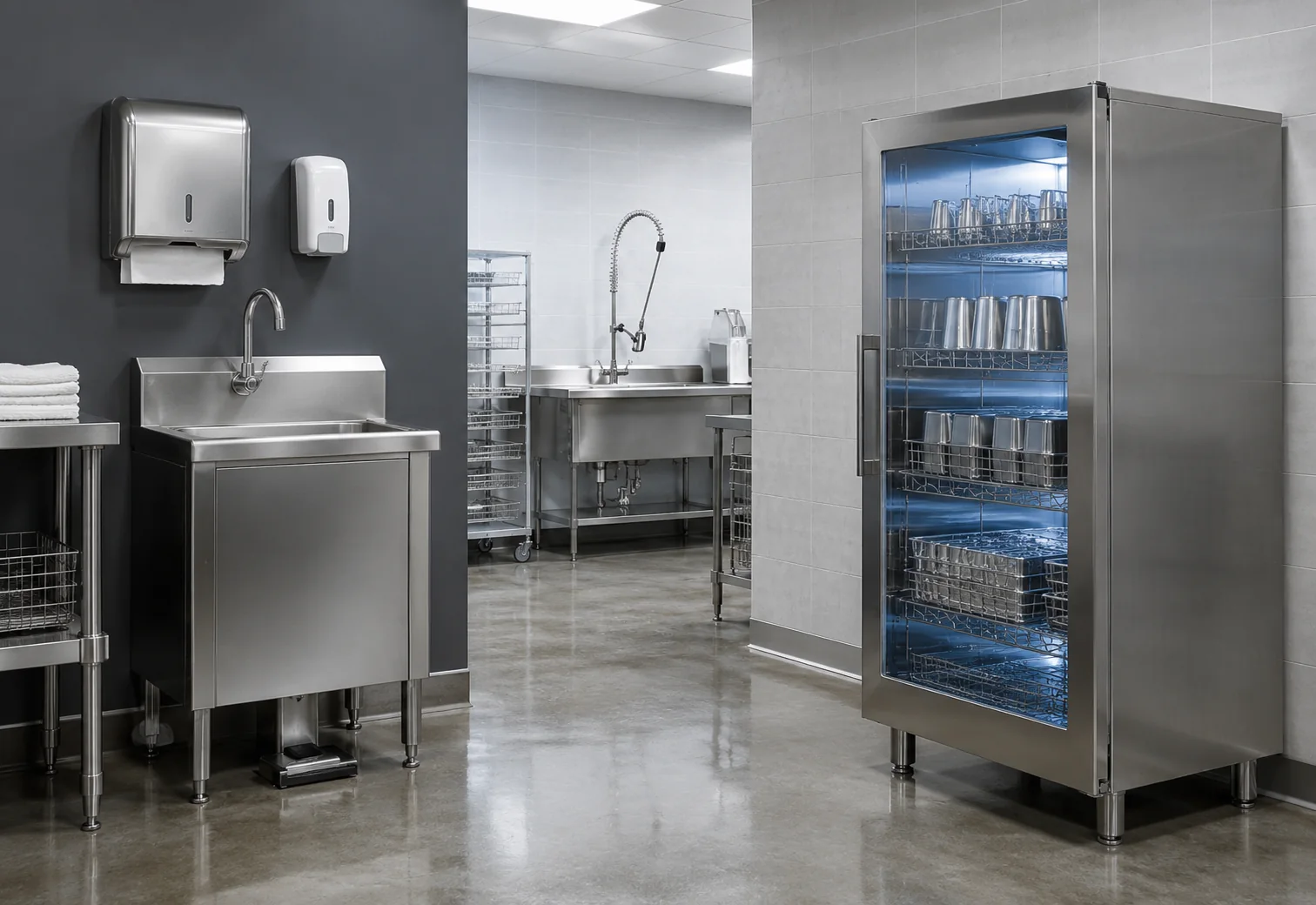 commercial kitchen hygiene and sanitizing equipment