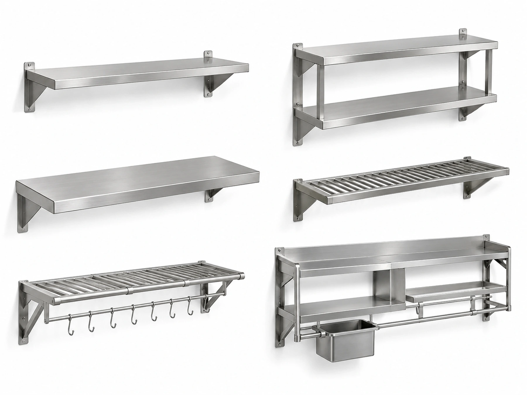 commercial stainless steel wall shelves product series