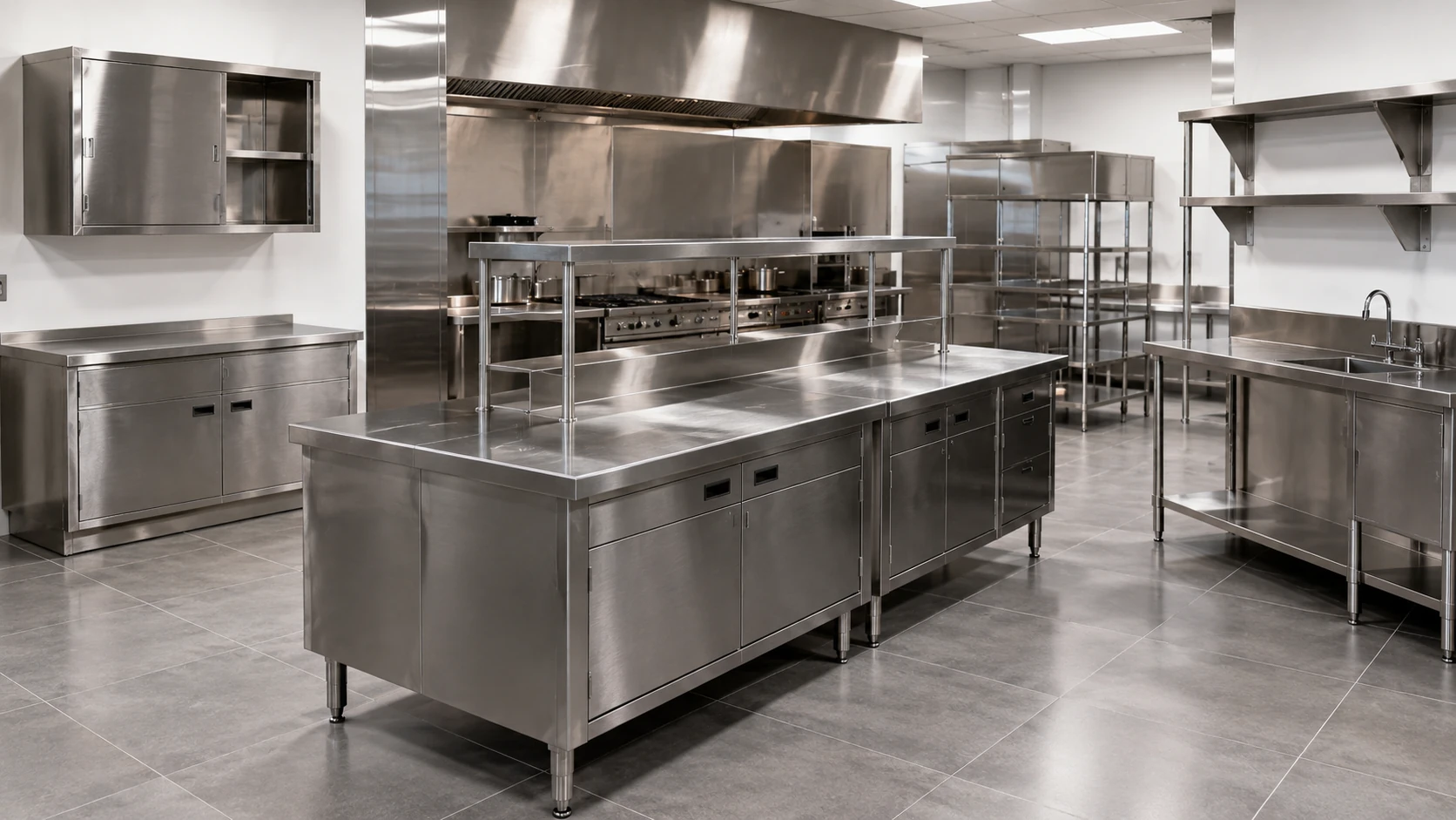 Custom stainless steel kitchen equipment for foodservice projects