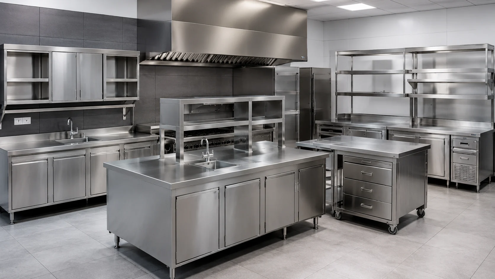 custom stainless steel kitchen equipment series for commercial kitchens