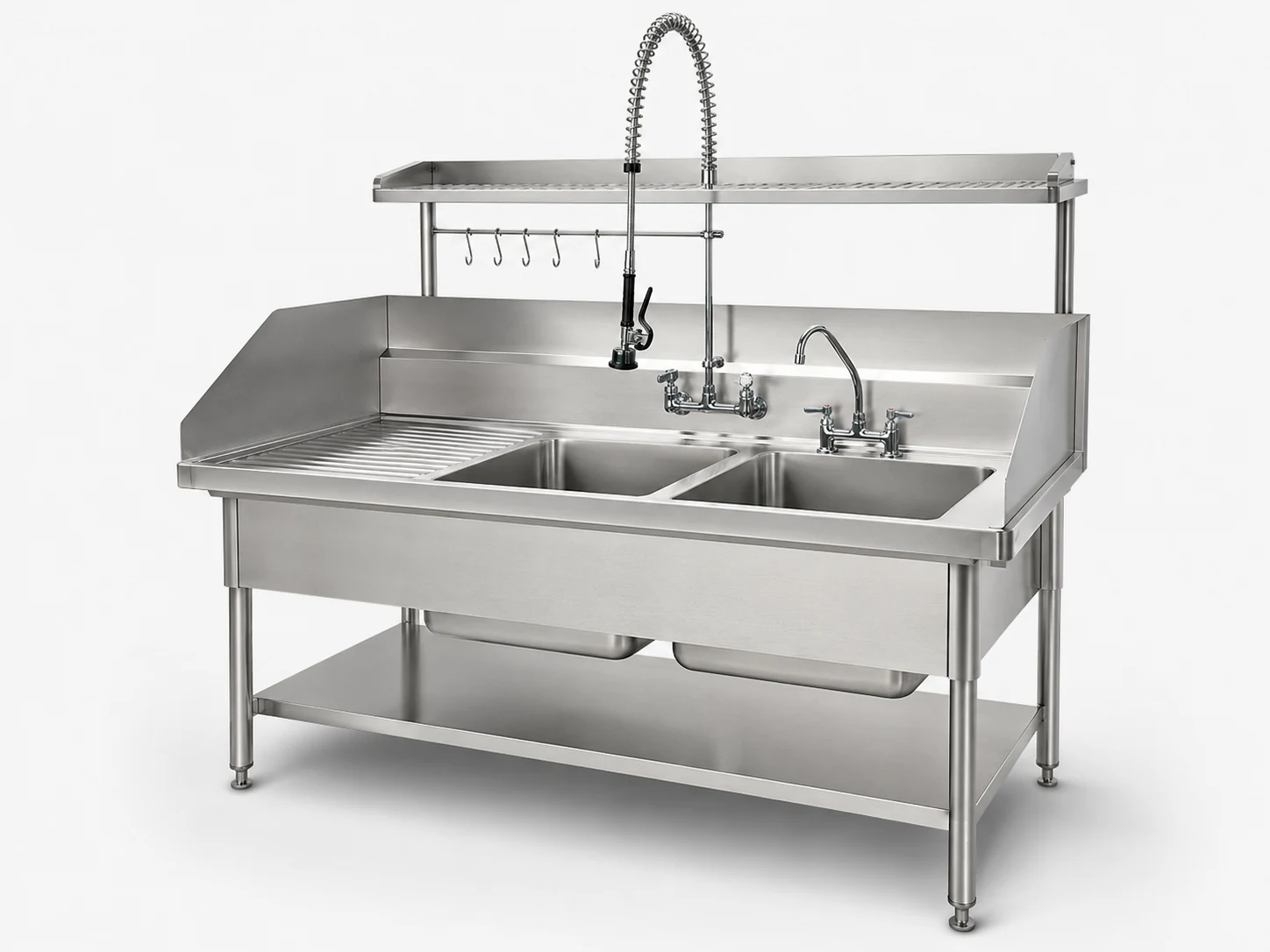 custom stainless steel commercial washing station