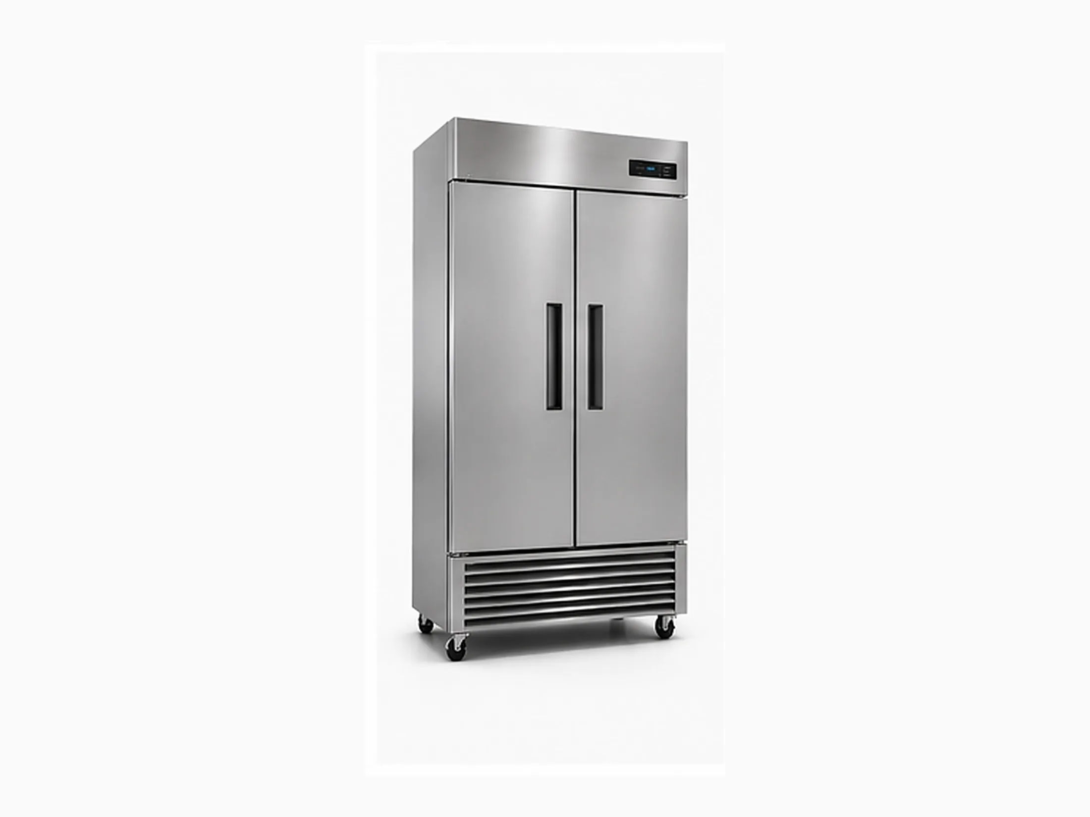 double solid door stainless steel commercial reach-in refrigerator