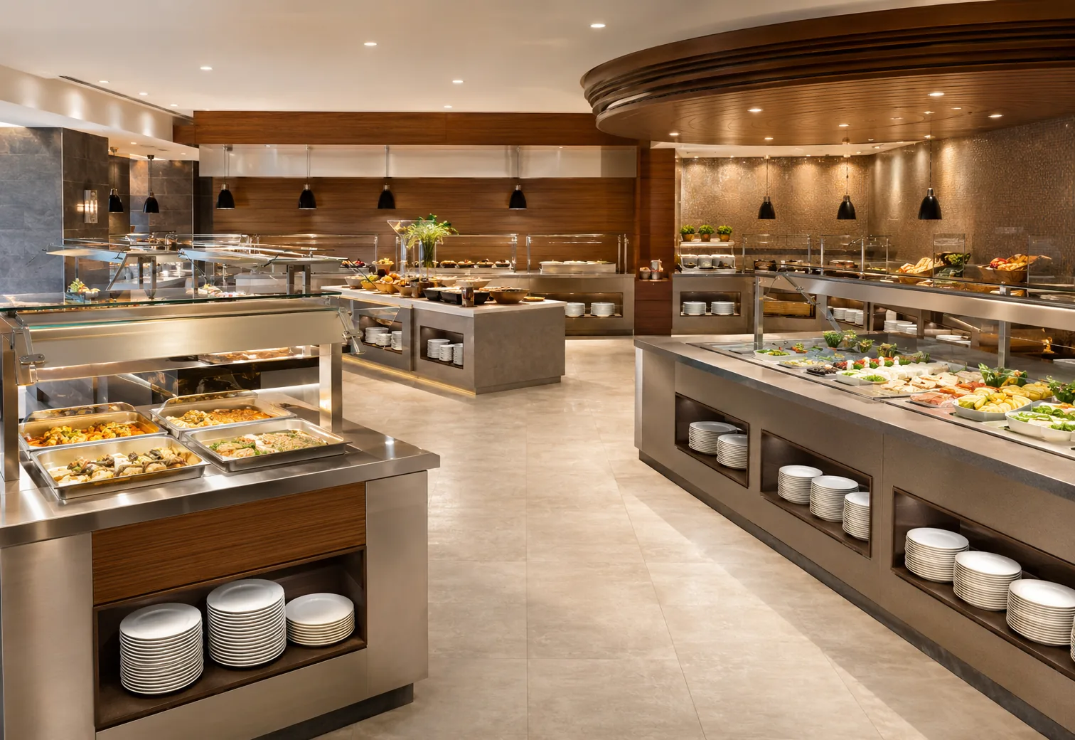 buffet serving counters for commercial foodservice