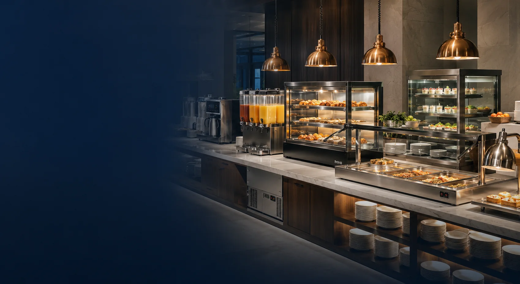 foodservice display equipment for buffet and serving areas