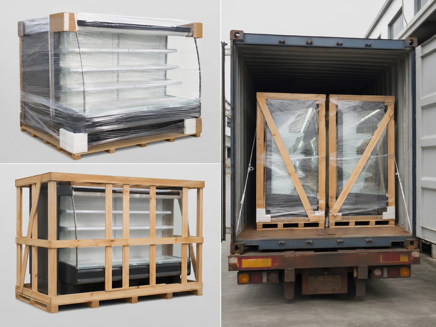 open chiller export packaging and container loading