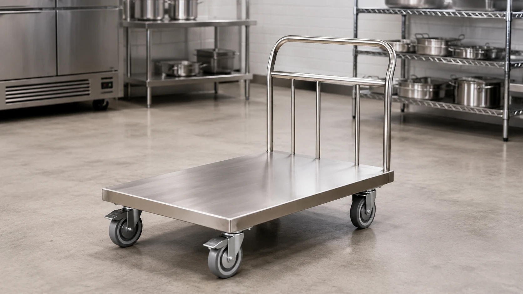 heavy duty stainless steel platform trolley