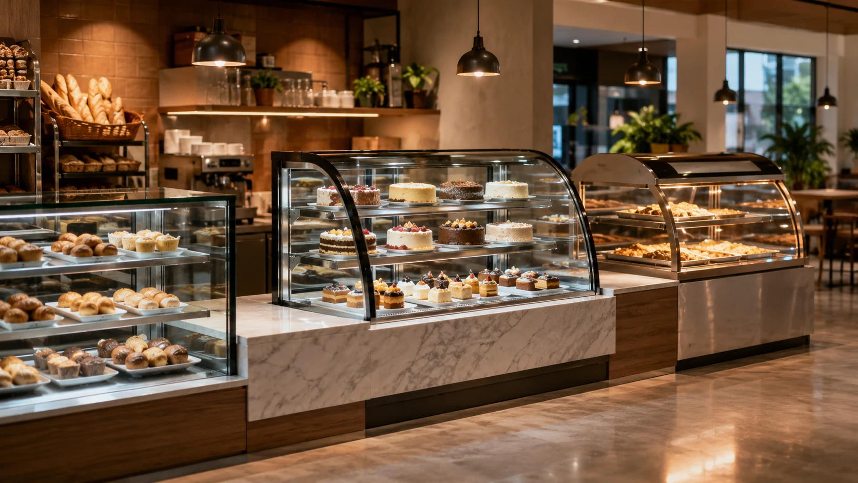 foodservice display equipment for bakery cafe and catering