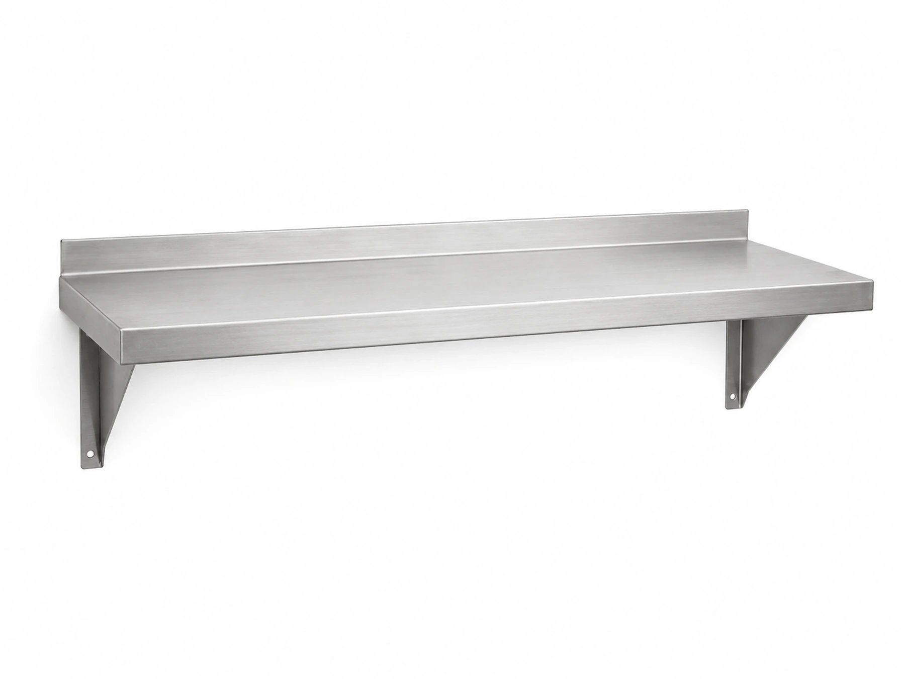 single tier commercial stainless steel wall shelf