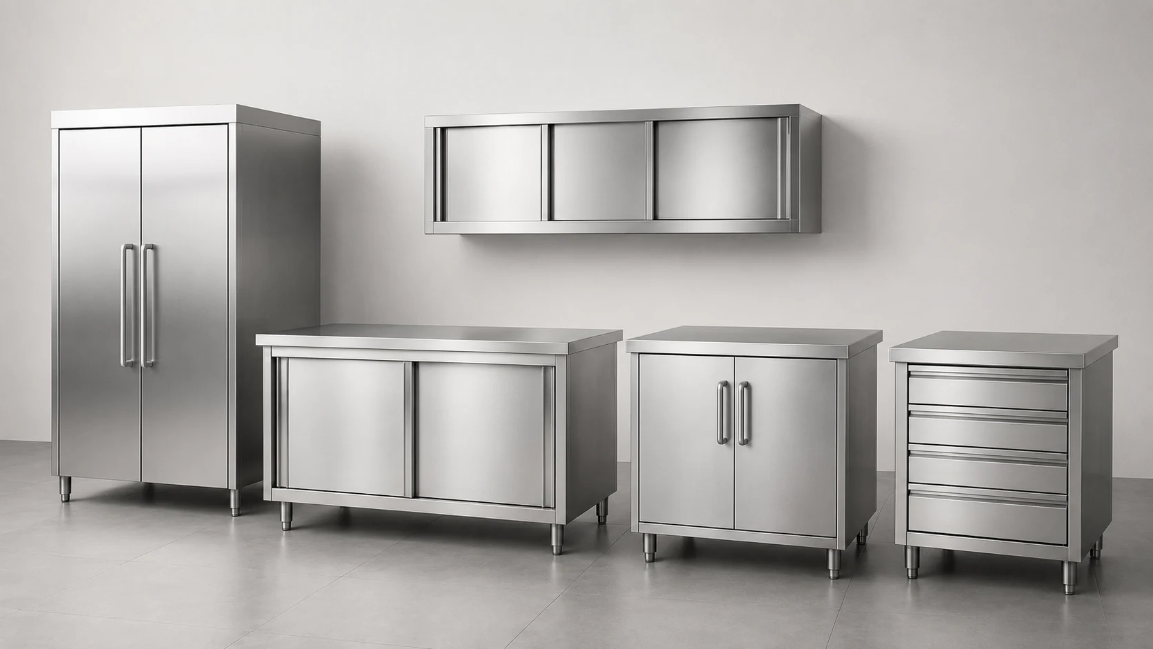 commercial stainless steel cabinets product family from PRIME Commercial Equipment