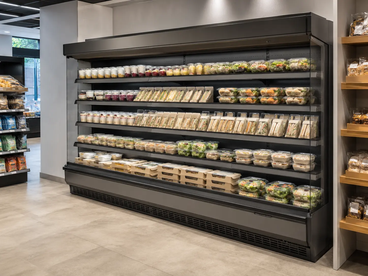 convenience store open chillers for ready to eat food