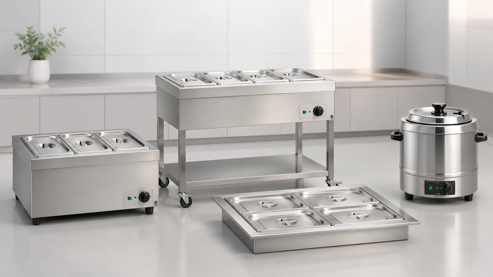 range of commercial food warmers and bain maries