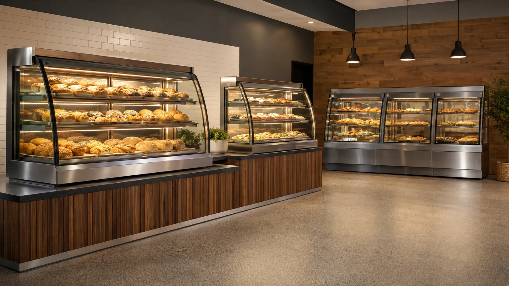 commercial heated display cabinets for bakery restaurant and retail food counters