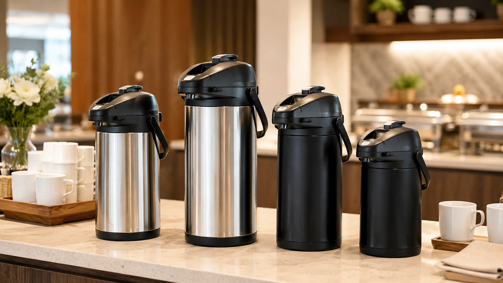 insulated beverage dispensers for coffee and tea service