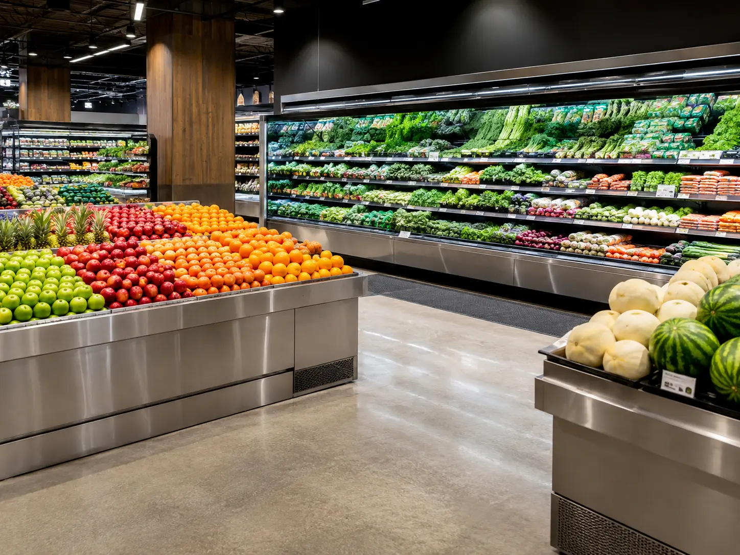 supermarket produce display equipment